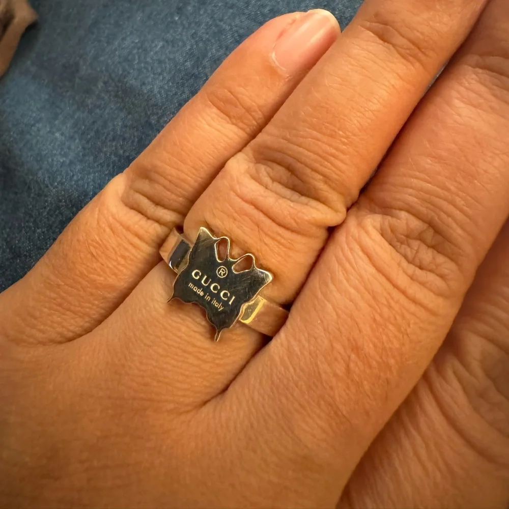 Original authentic Gucci butterfly ring sterling silver 925 ring - Picture 2 of 2